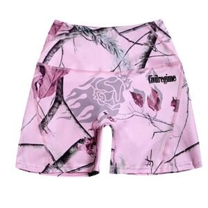 Civil regime Pink Bankai Camo Nahstia Energy Shorts Women Medium Rose Flame Logo